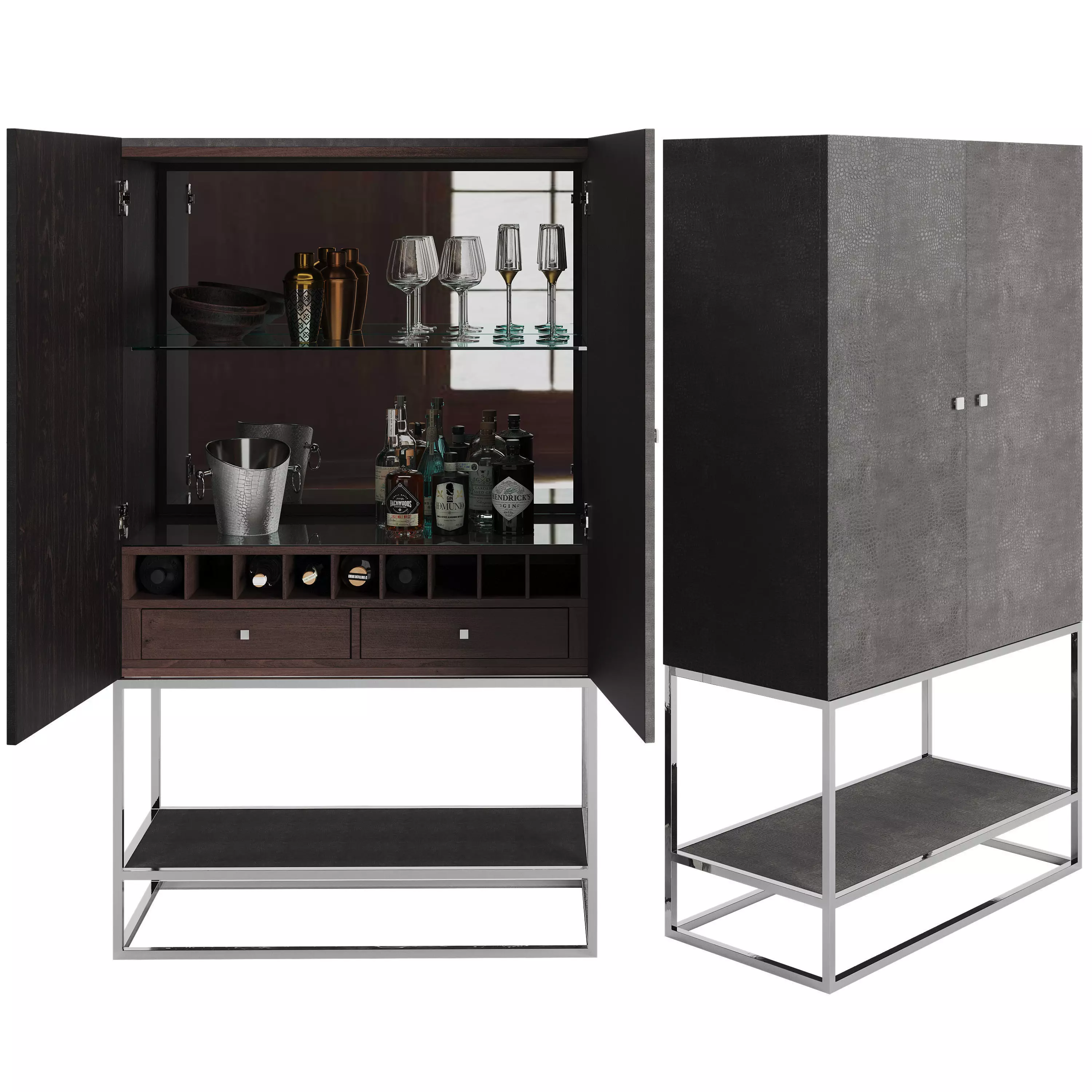 Theodore Alexander Townsend Bar Cabinet 3D model