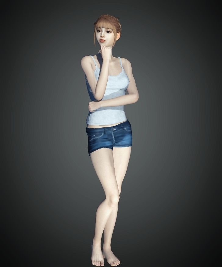 Unity Digital Human RH013 Free 3D model_9