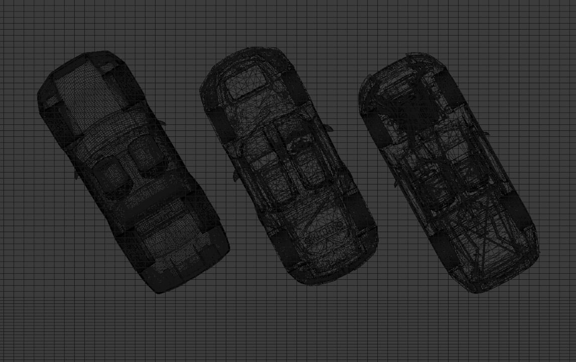 car JDM CAR s meet up Low-poly 3D model_4