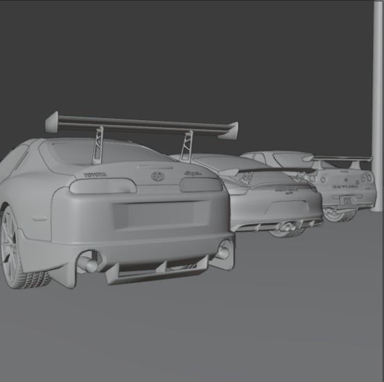 car JDM CAR s meet up Low-poly 3D model_5