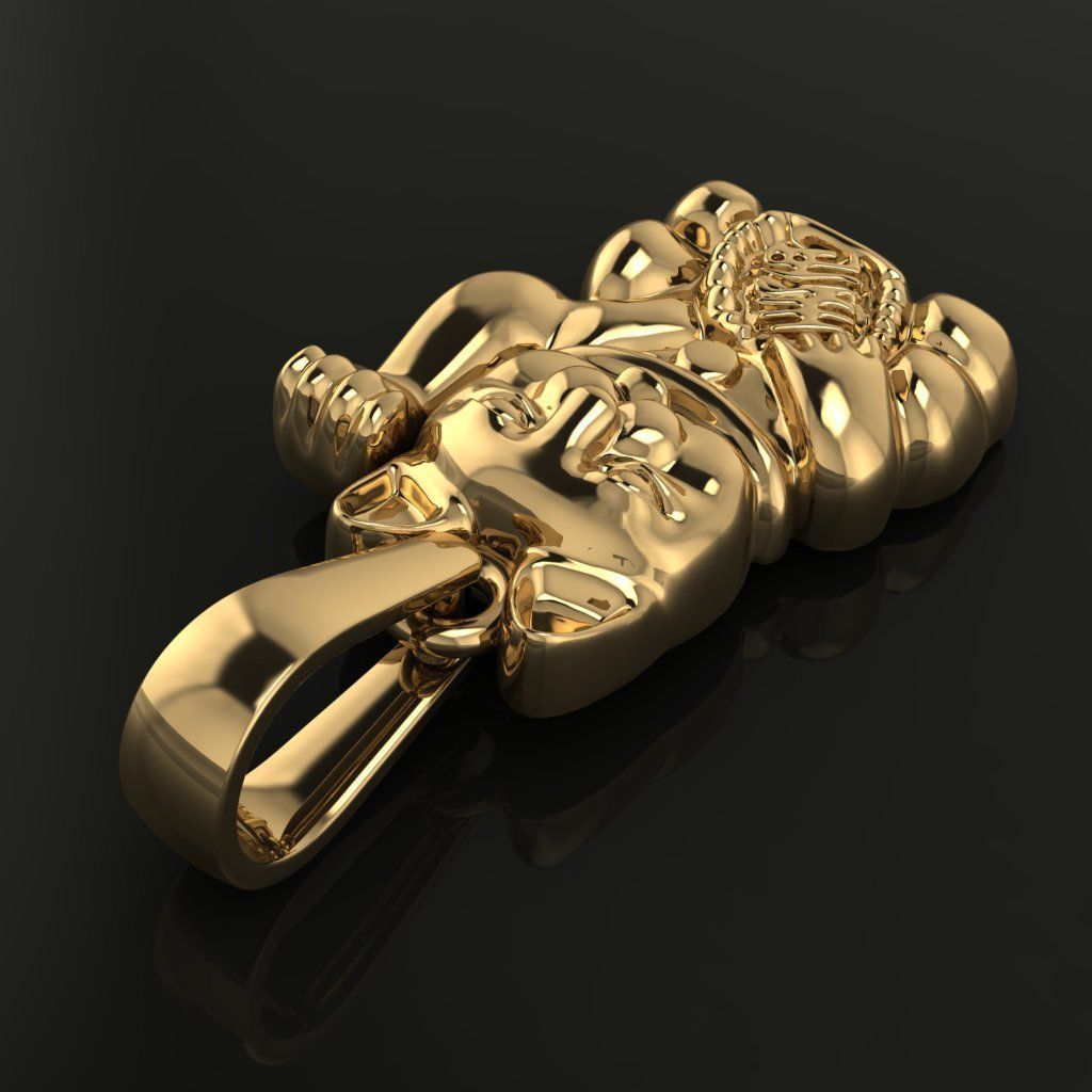 Lucky Cat Pendant 3D print model_3