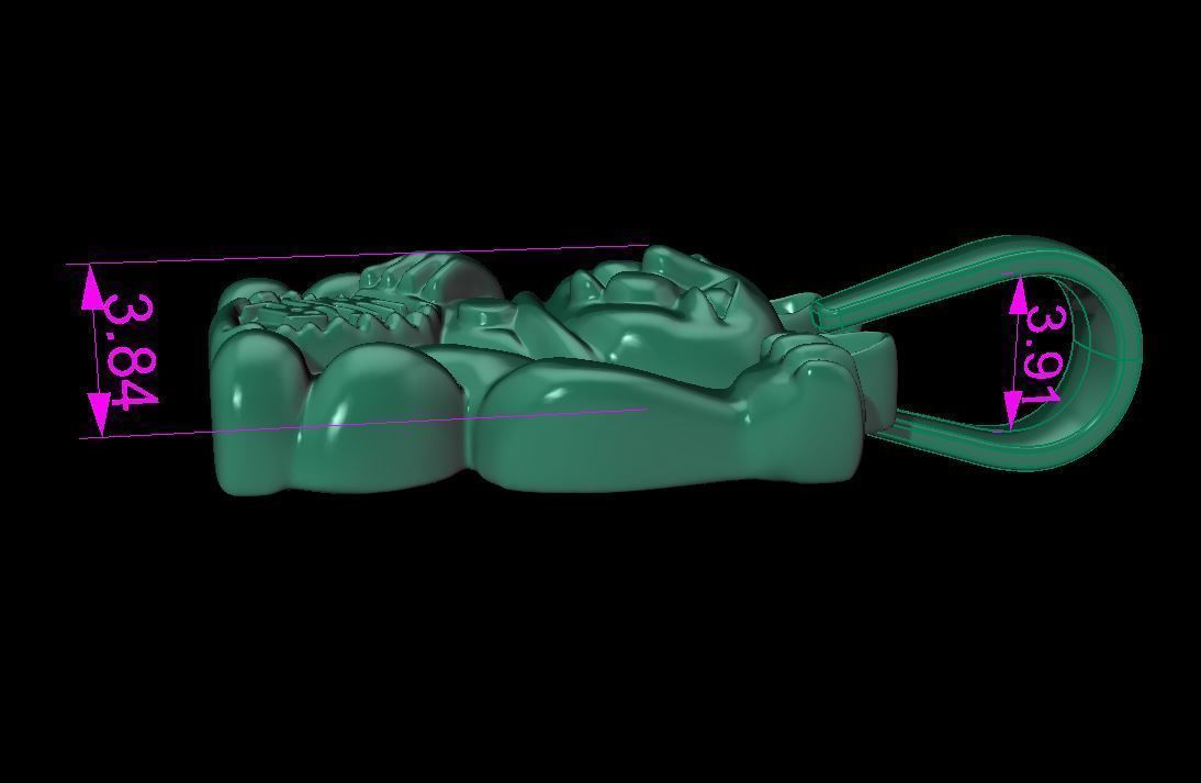 Lucky Cat Pendant 3D print model_8