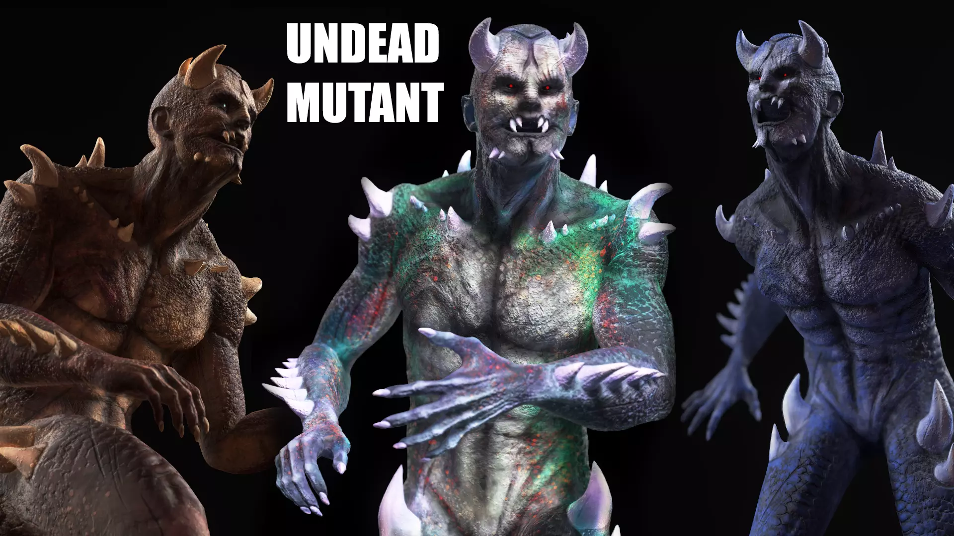 Undead Mutant 02 Low-poly 3D model