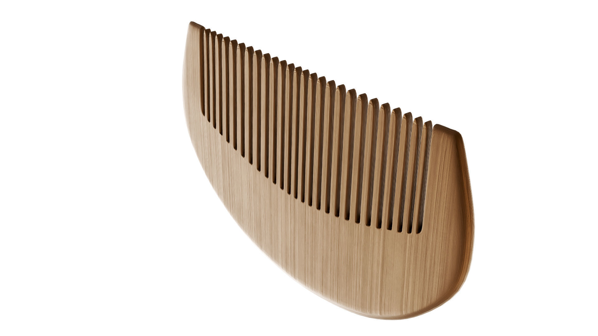 Beard comb Low-poly 3D model_4