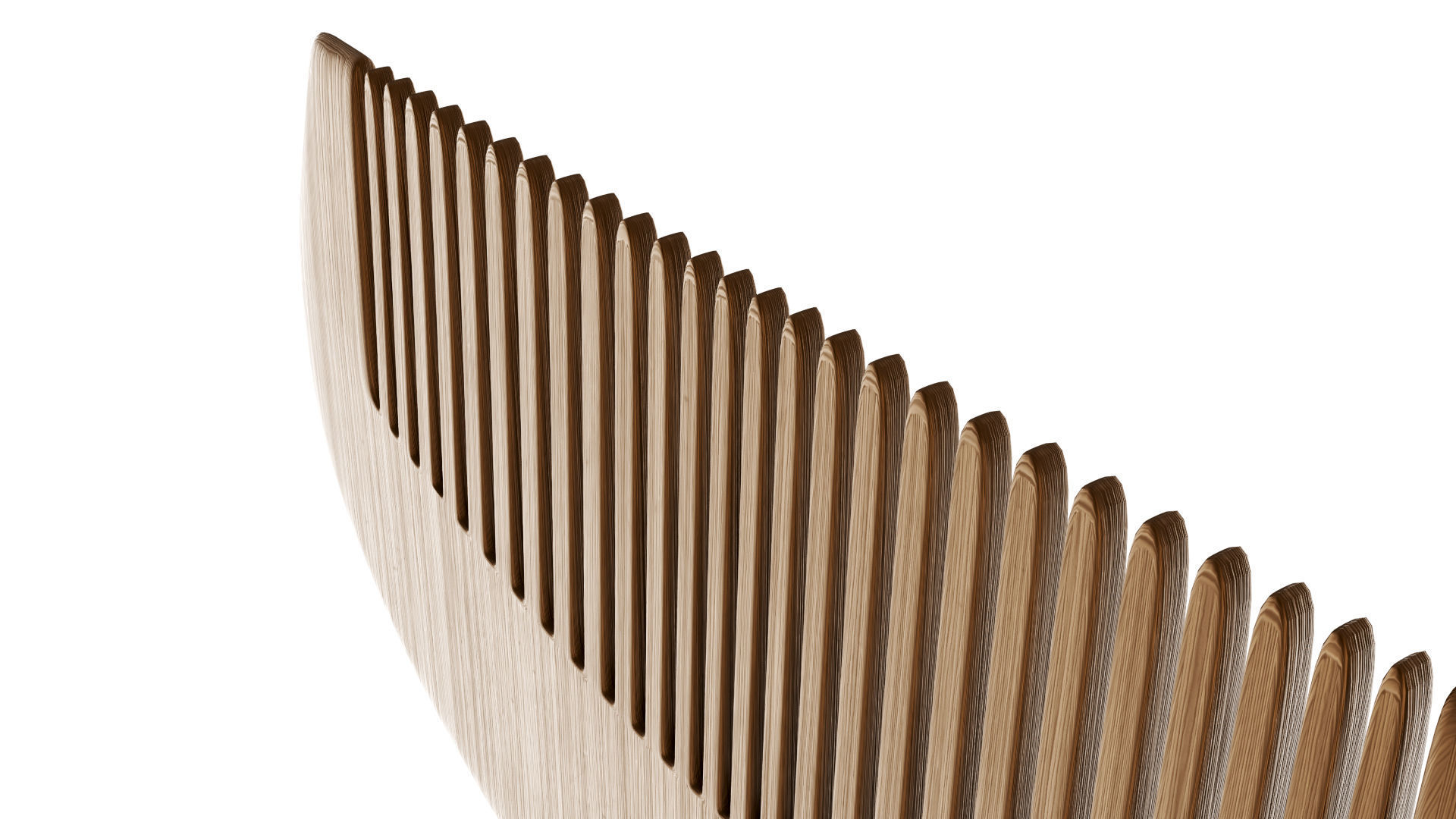 Beard comb Low-poly 3D model_6