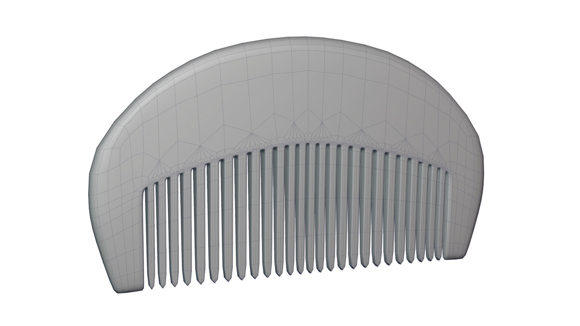 Beard comb Low-poly 3D model_8