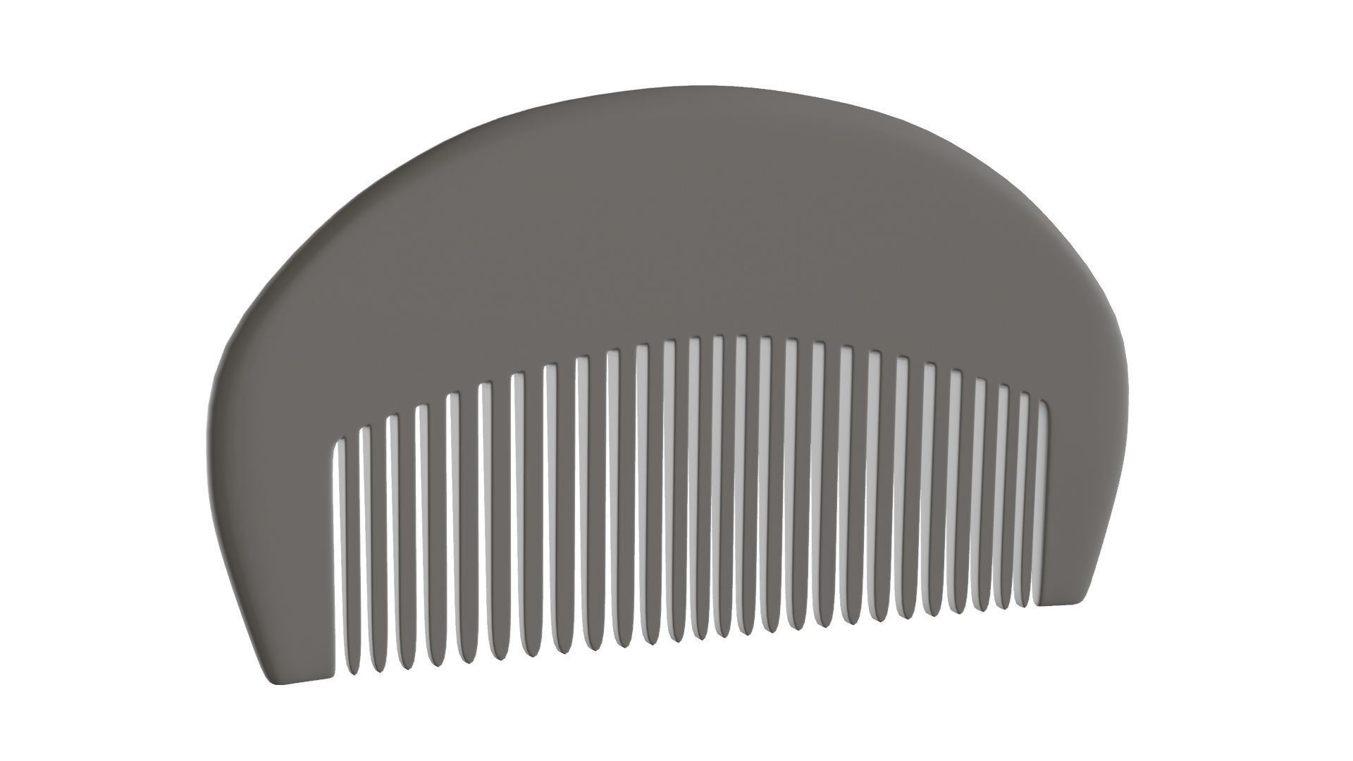 Beard comb Low-poly 3D model_10