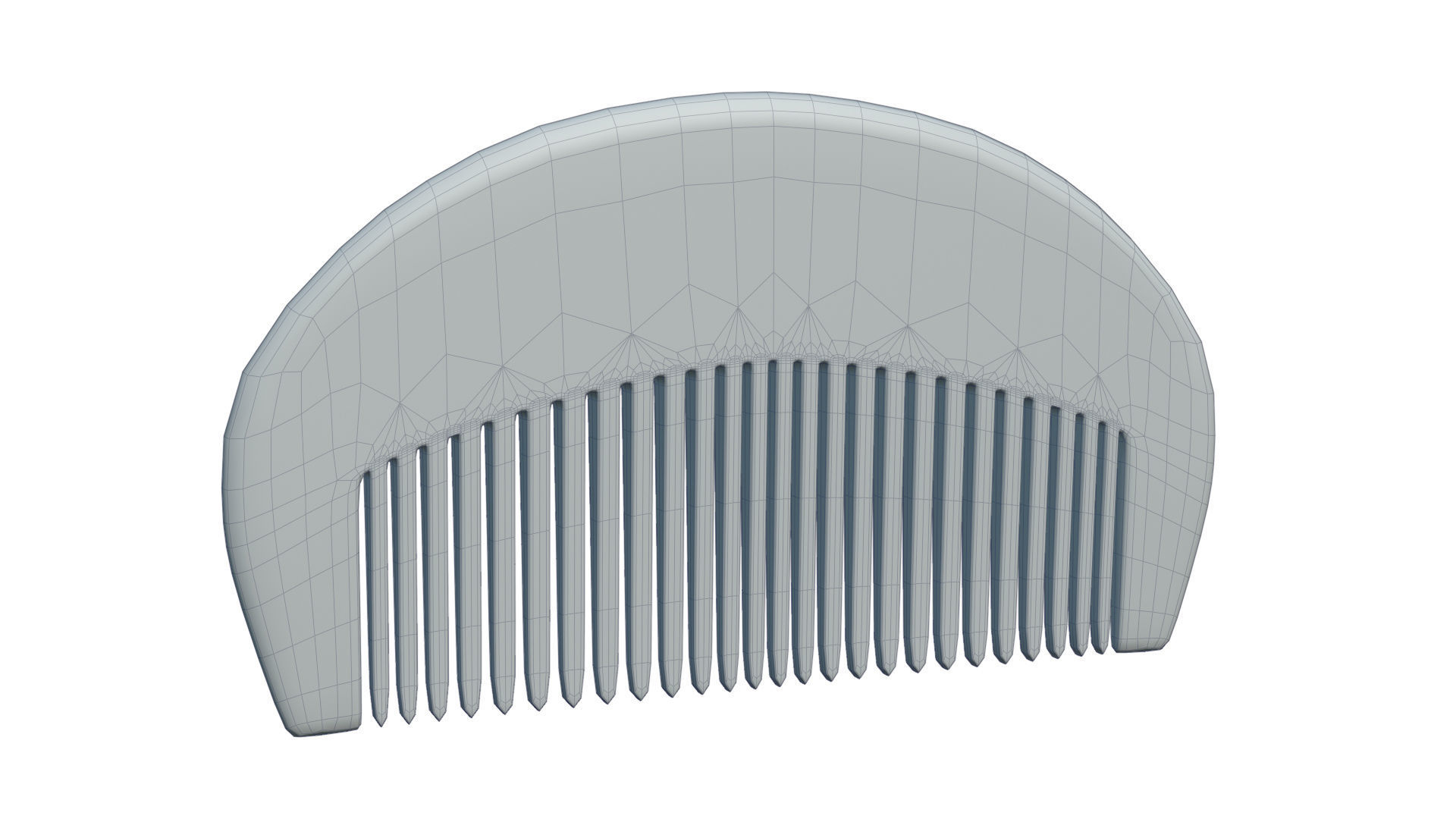 Beard comb Low-poly 3D model_7