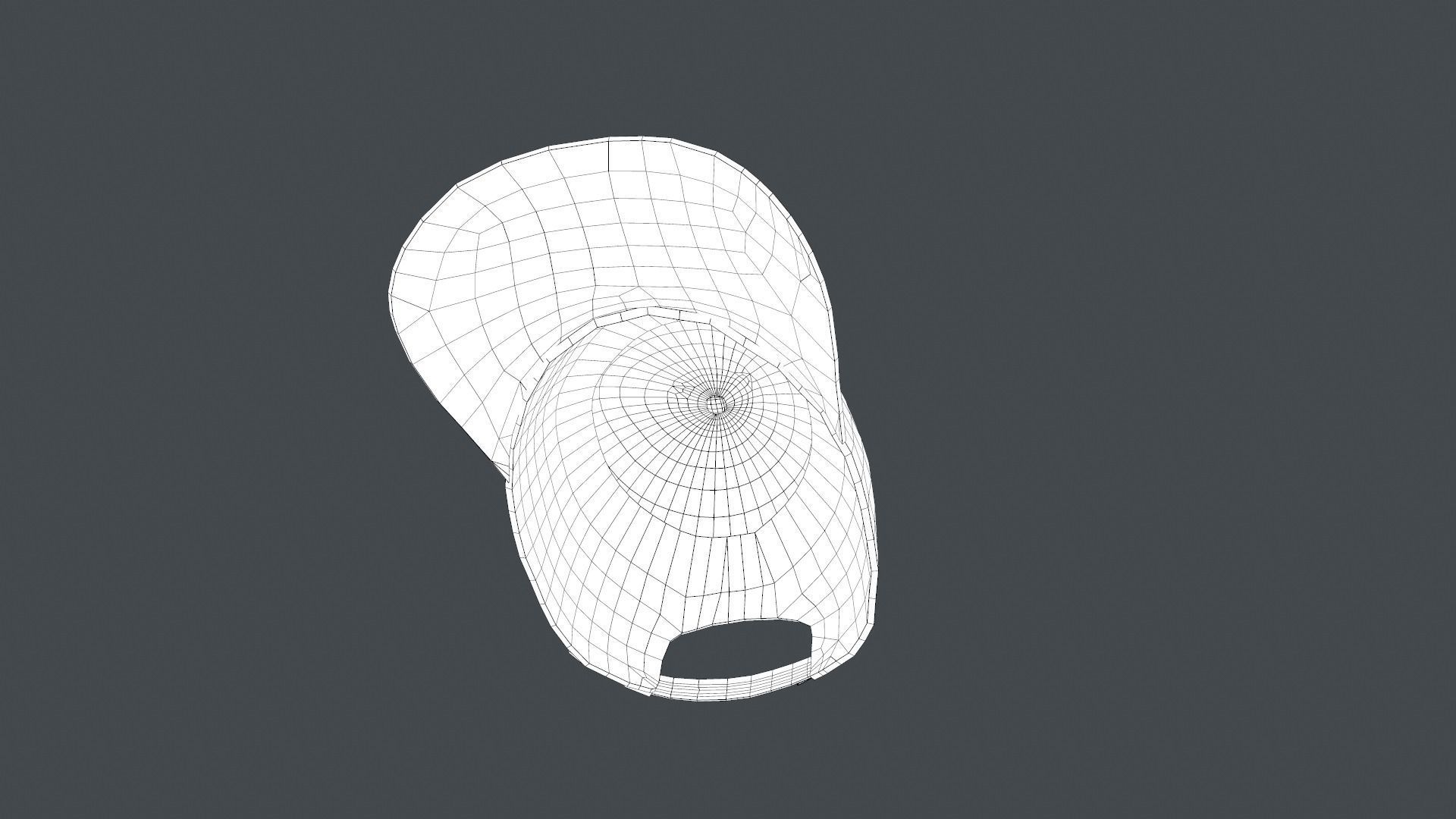 Black Basketball Hat Low-poly 3D model_22