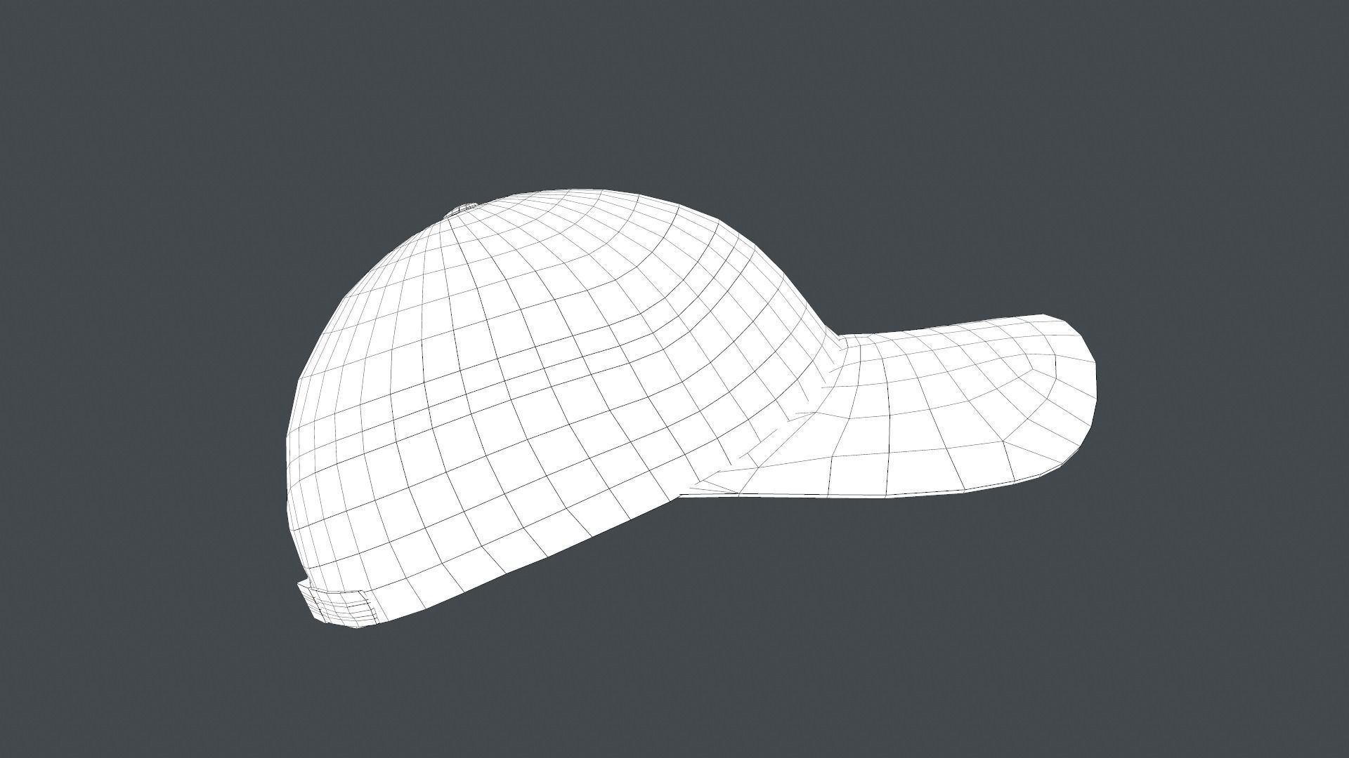 Black Basketball Hat Low-poly 3D model_21