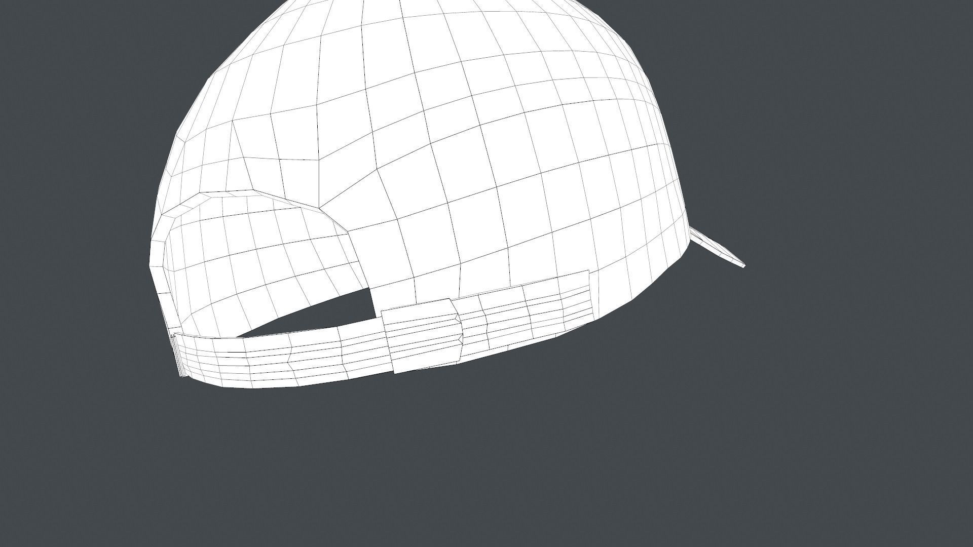 Black Basketball Hat Low-poly 3D model_23