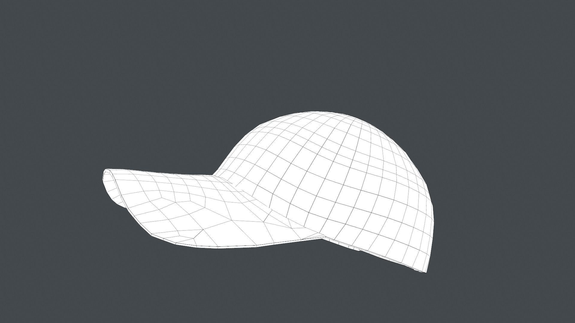 Black Basketball Hat Low-poly 3D model_19