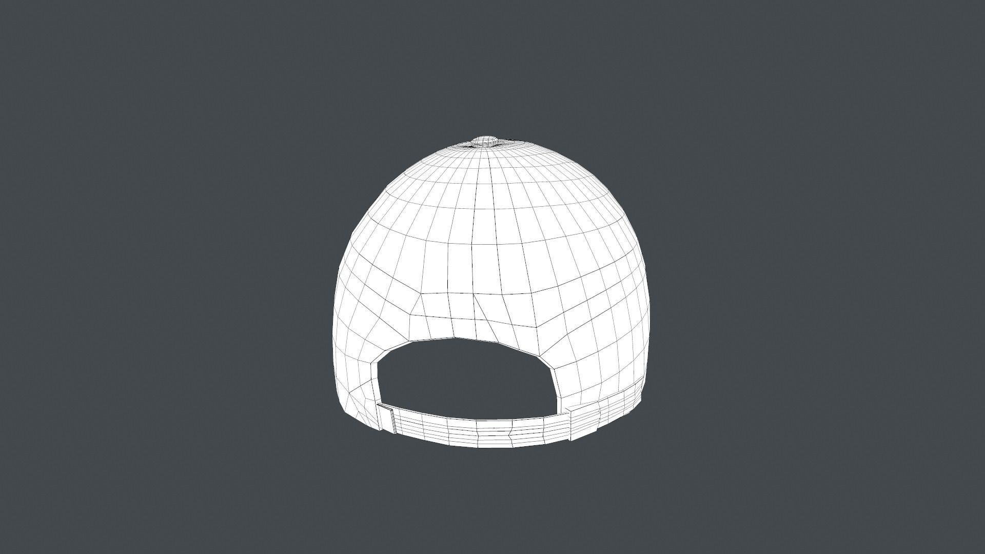 Black Basketball Hat Low-poly 3D model_16