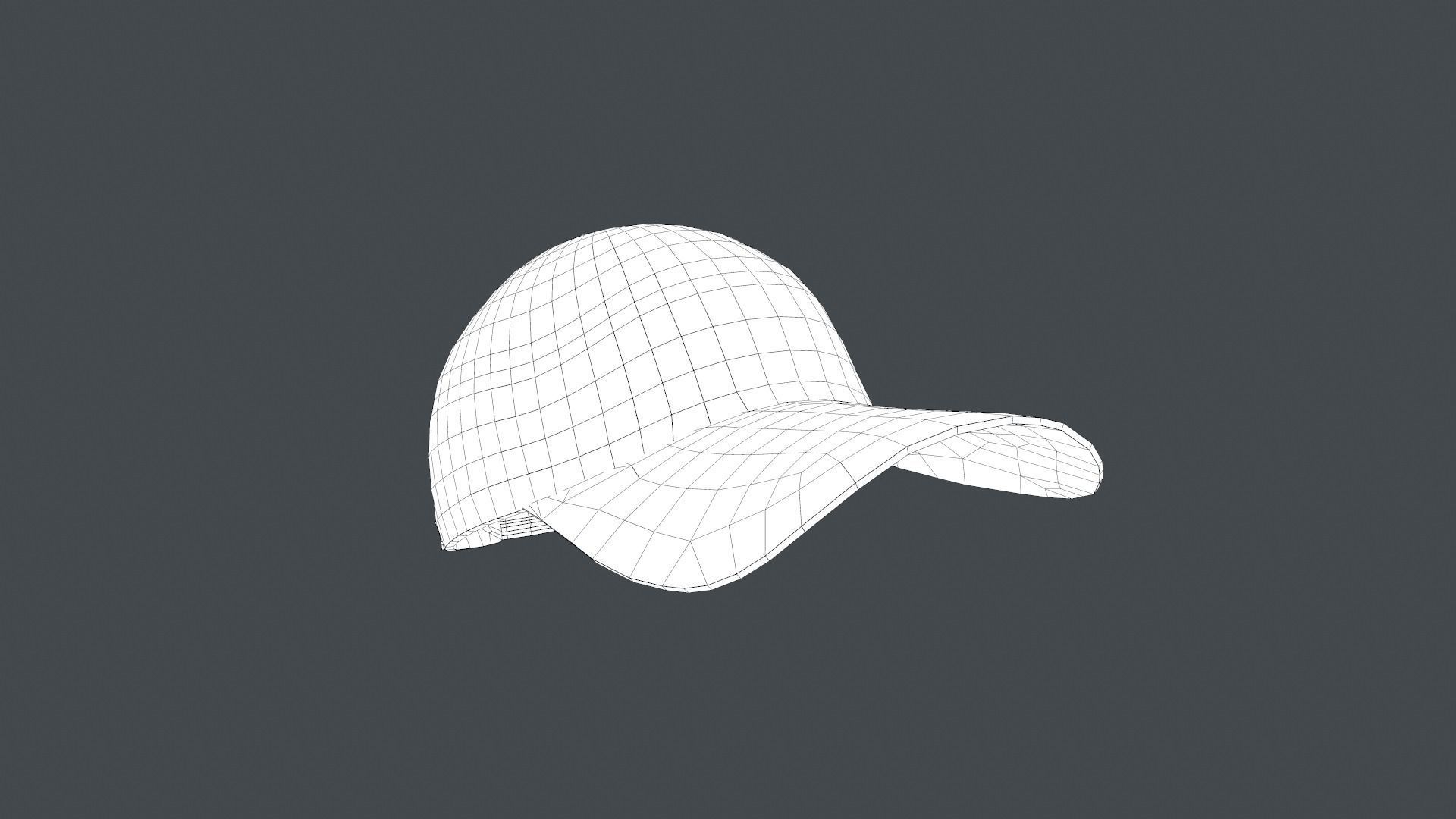Black Basketball Hat Low-poly 3D model_17