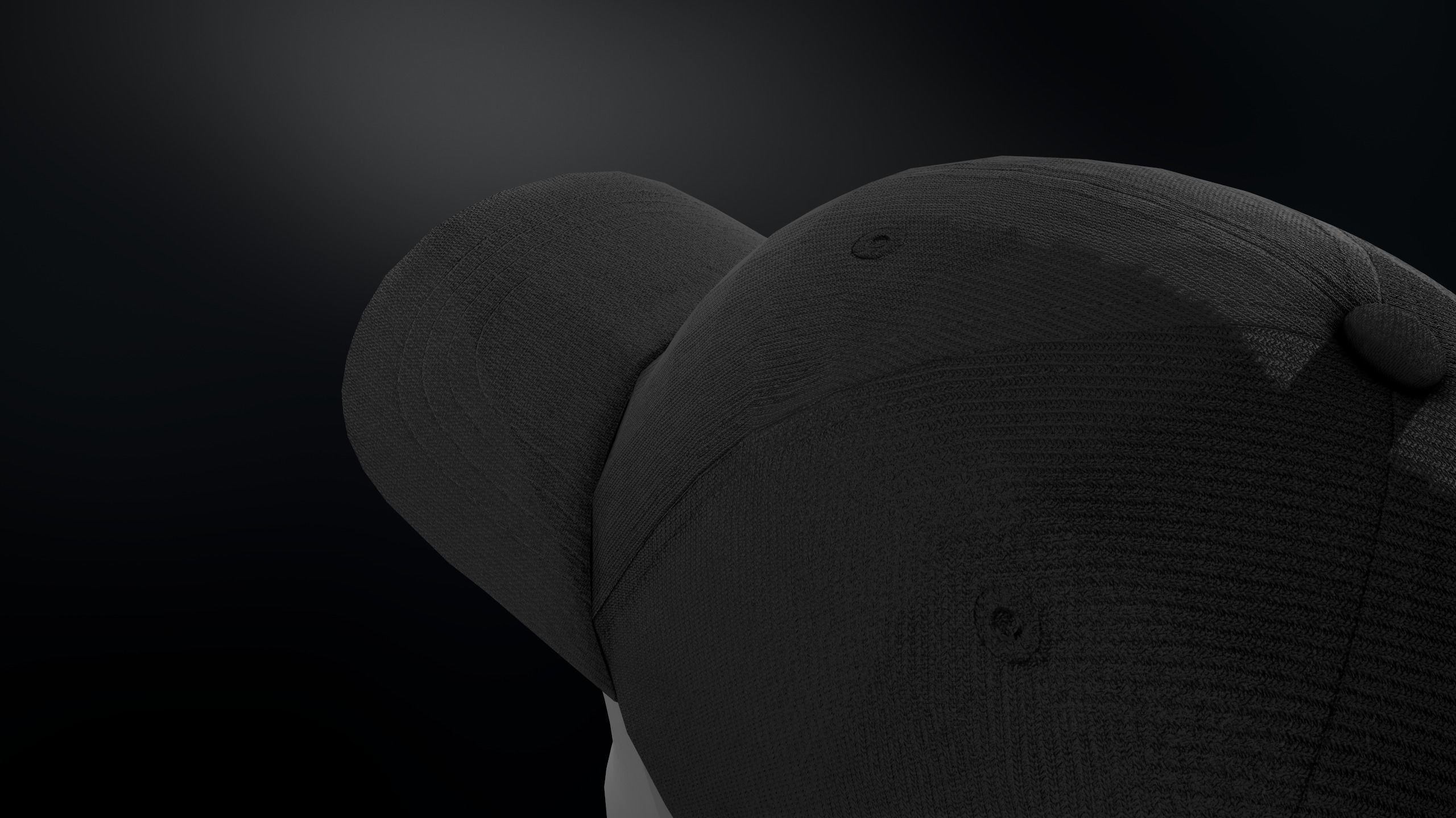 Black Basketball Hat Low-poly 3D model_12