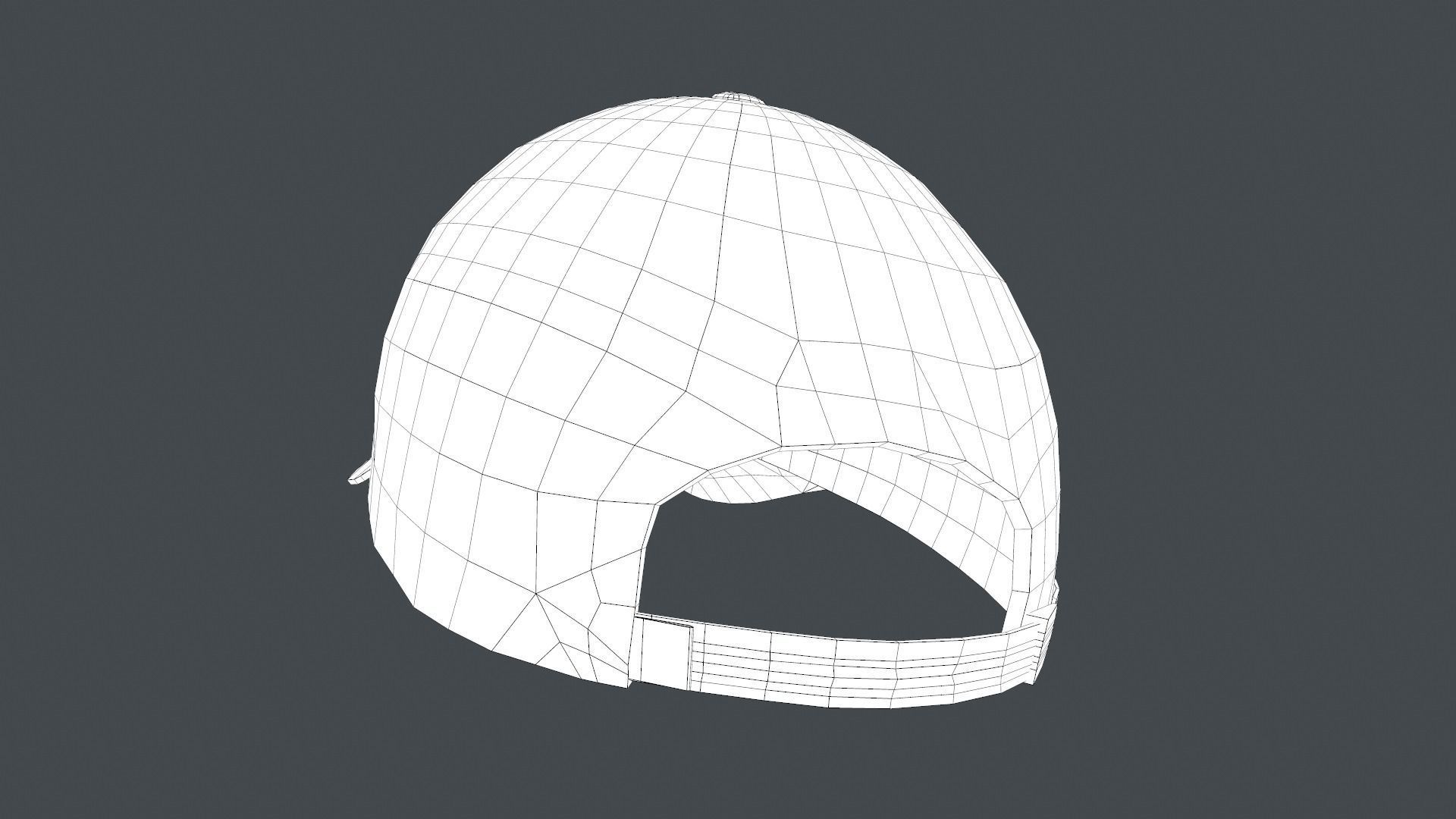 Black Basketball Hat Low-poly 3D model_18