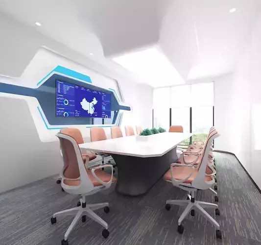 3D model of modern conference room