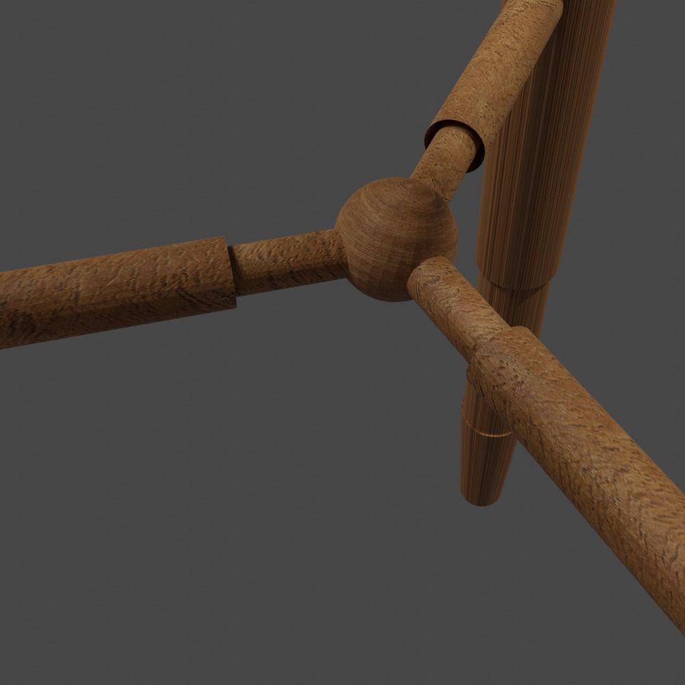 chair stool 3D model_4