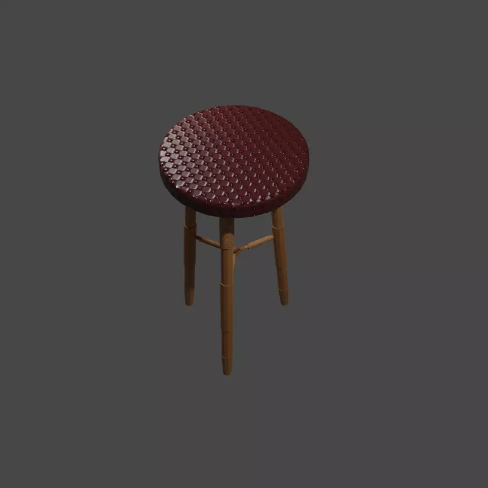 chair stool 3D model_0