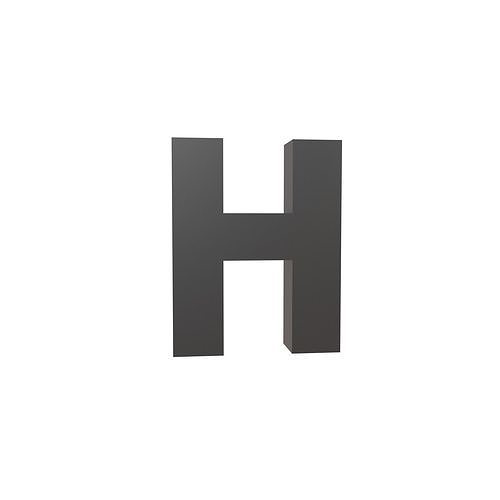 Pixel Font H v1 001 Low-poly 3D model