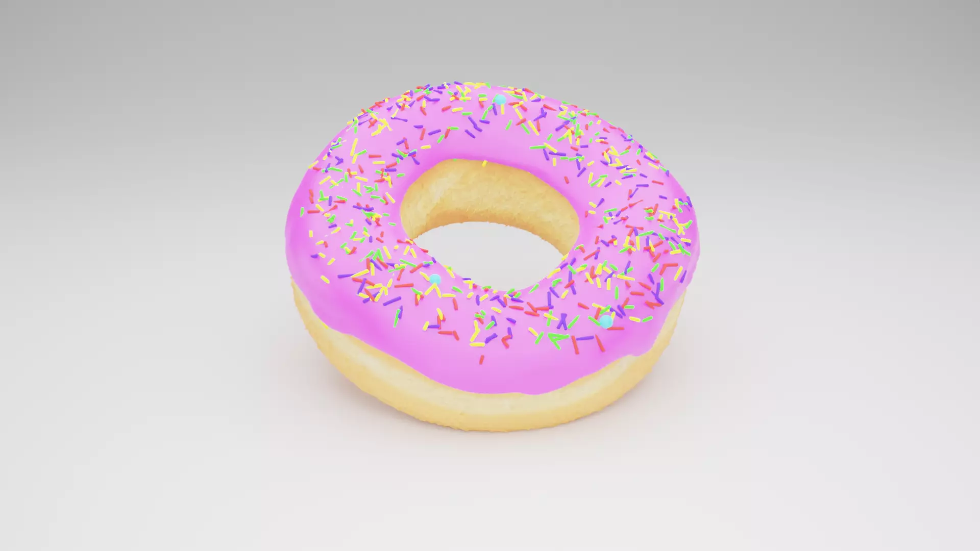donut with sprinkles 3D model_0