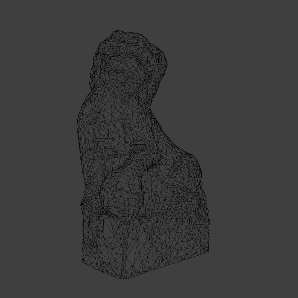 JiangXi Chinese stonelion Low-poly 3D model_5