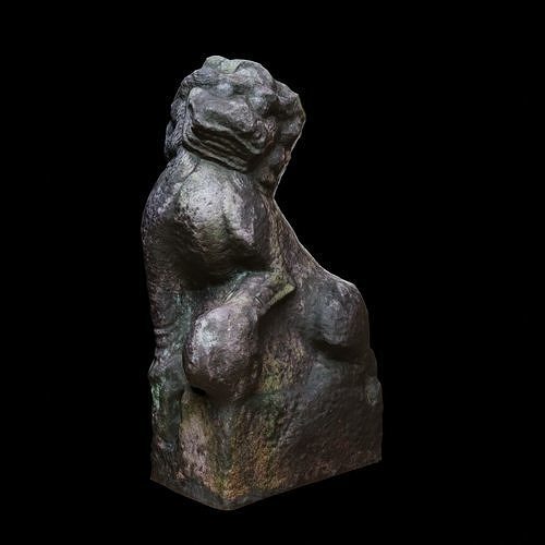 JiangXi Chinese stonelion Low-poly 3D model