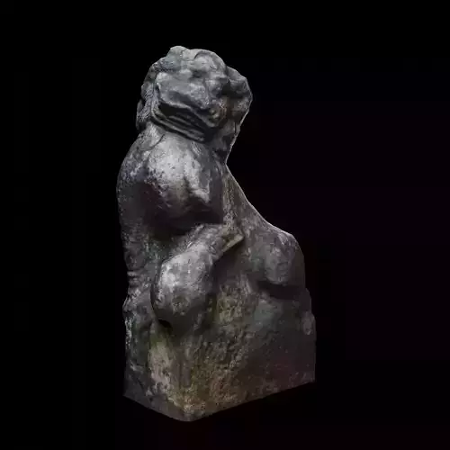 JiangXi Chinese stonelion Low-poly 3D model