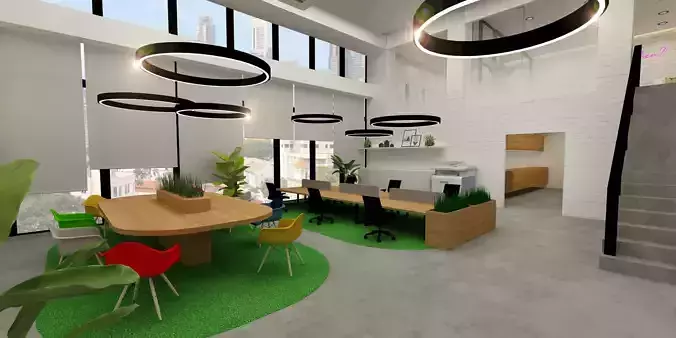 Small office interior
