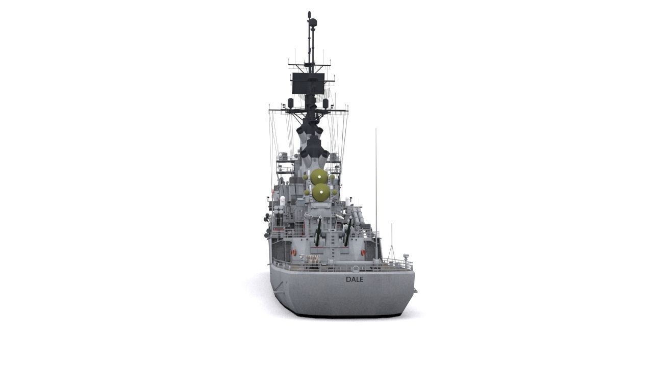 Leahy class Guided Missile Cruiser Low-poly 3D model_8