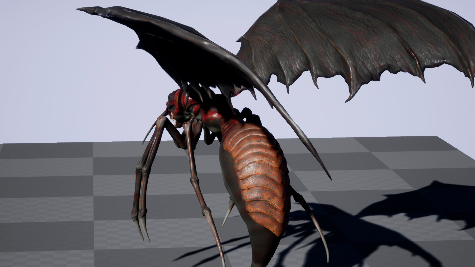 Moskit insect Low-poly 3D model_5