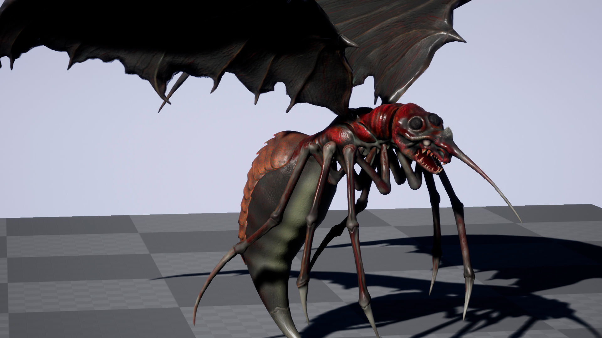 Moskit insect Low-poly 3D model_4