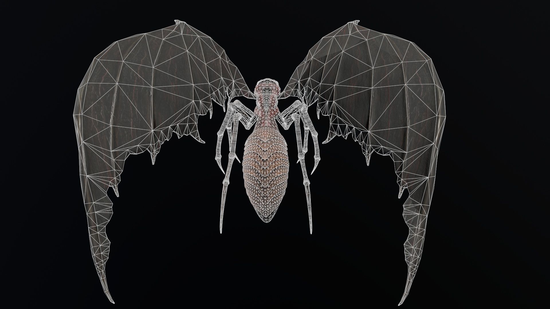 Moskit insect Low-poly 3D model_24