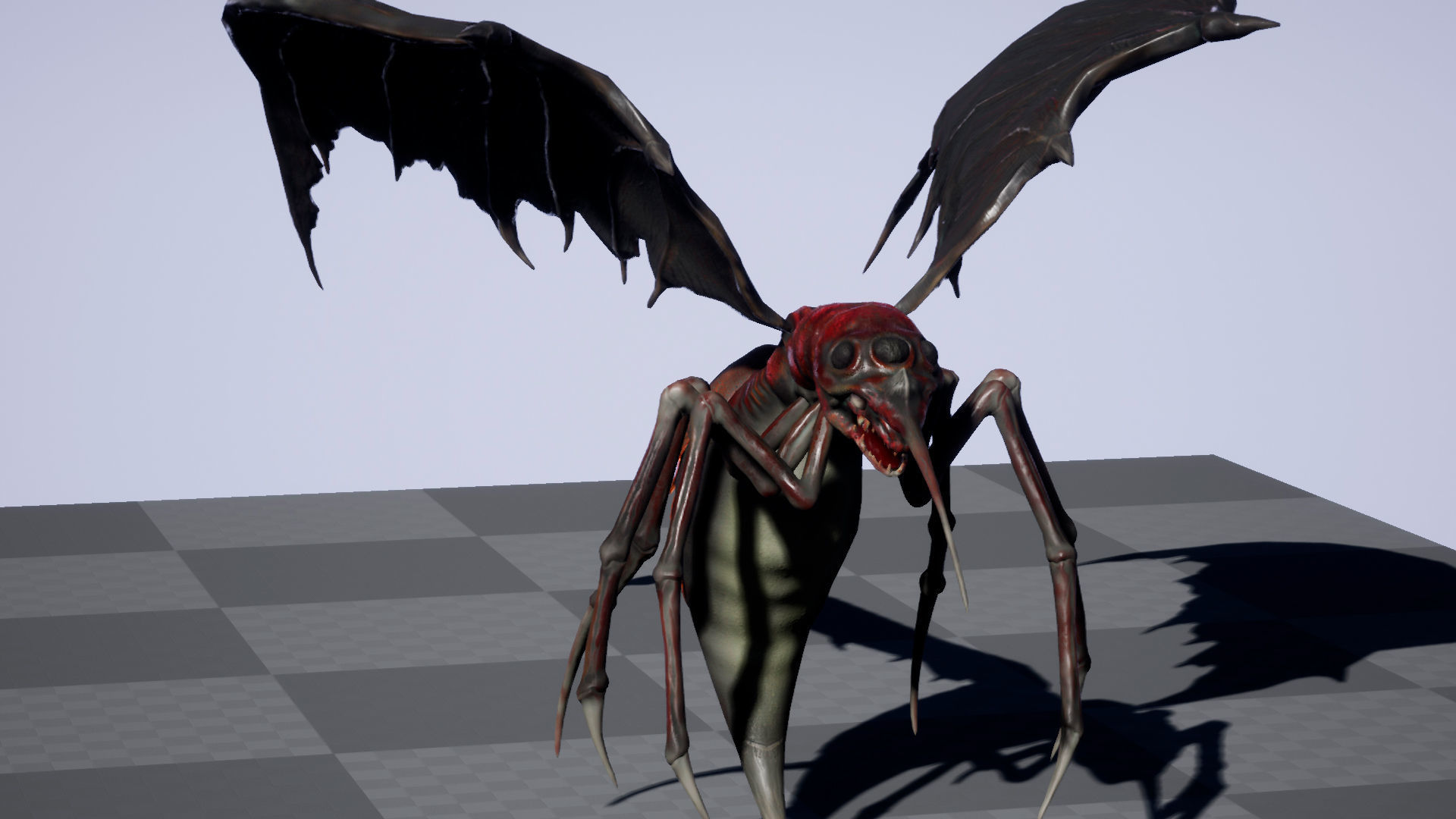 Moskit insect Low-poly 3D model_3