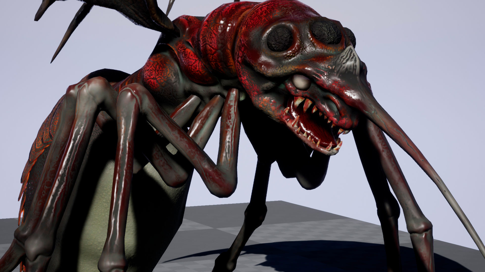 Moskit insect Low-poly 3D model_9