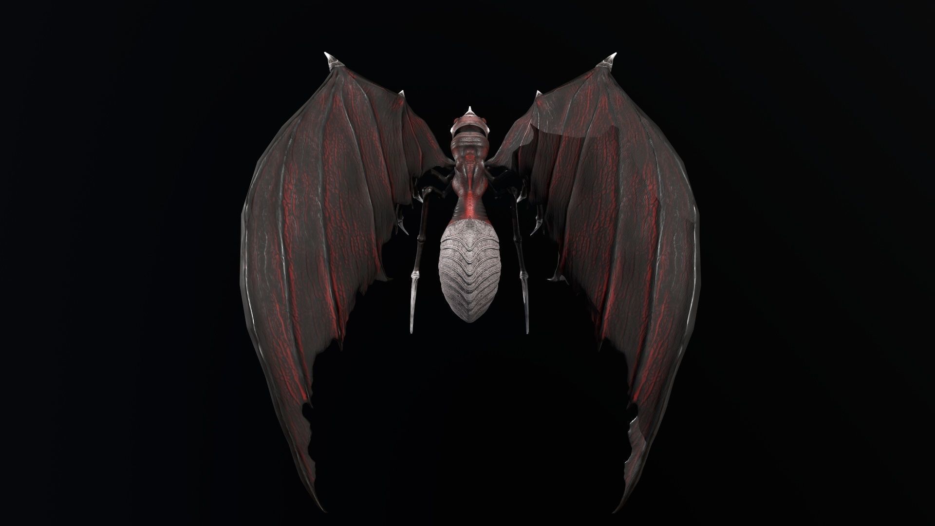 Moskit insect Low-poly 3D model_19