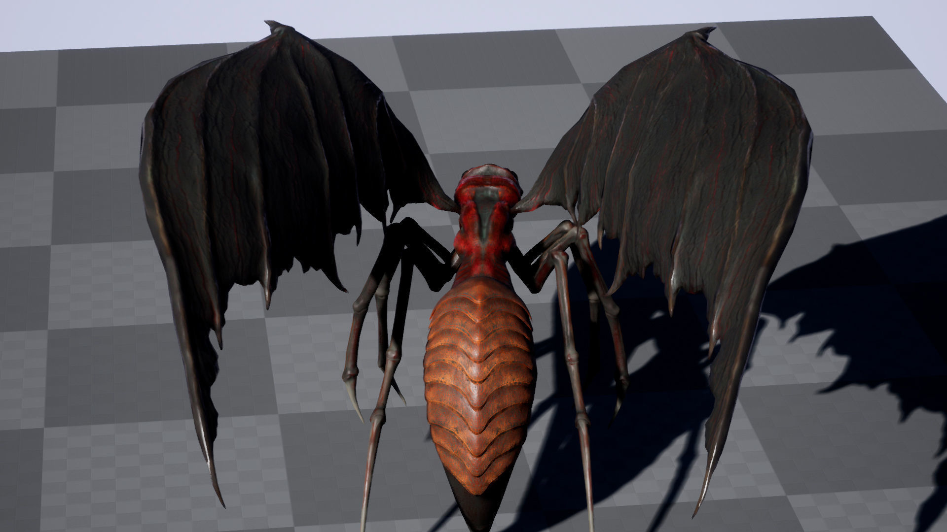 Moskit insect Low-poly 3D model_6