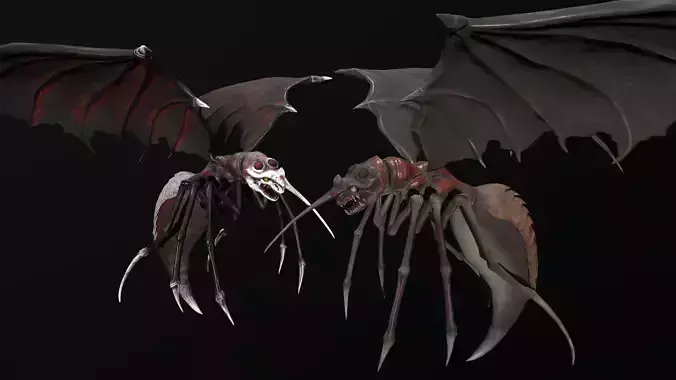Moskit insect Low-poly 3D model