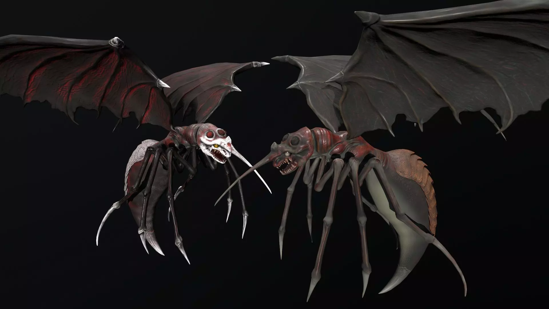 Moskit insect Low-poly 3D model_0