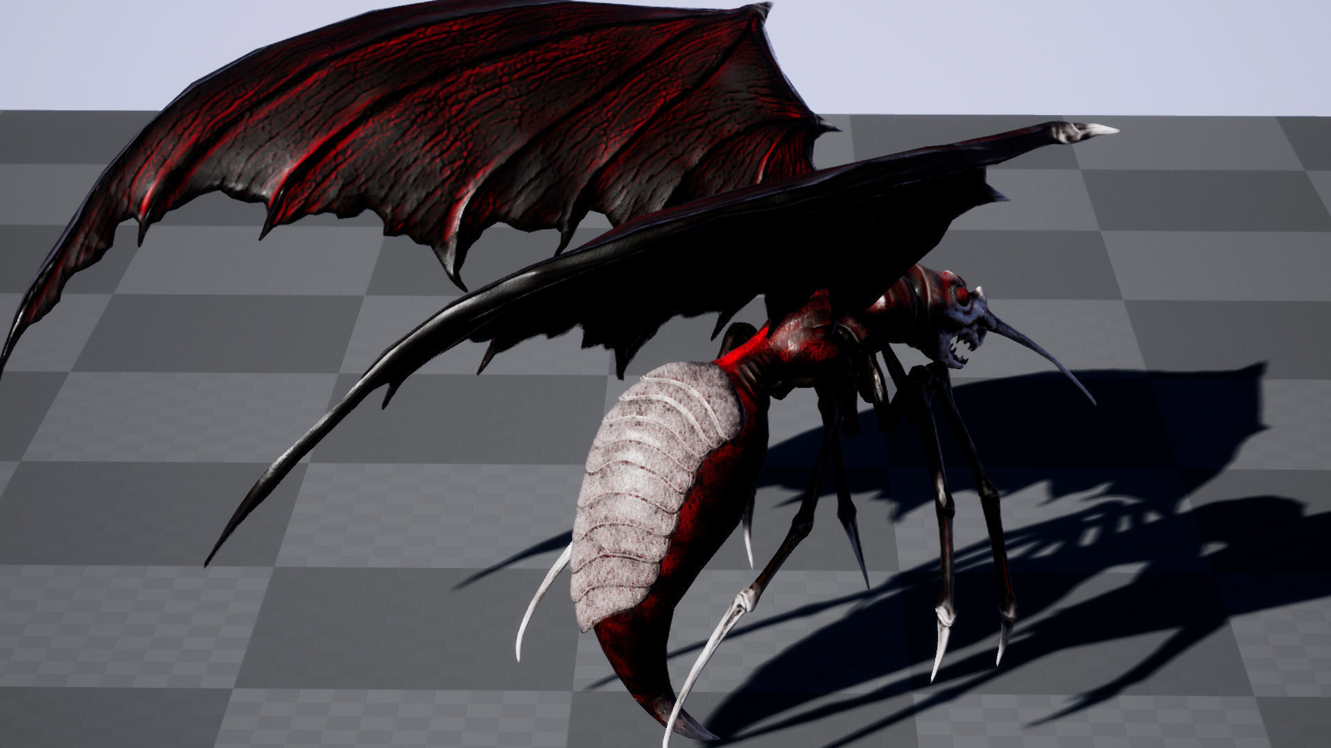 Moskit insect Low-poly 3D model_16