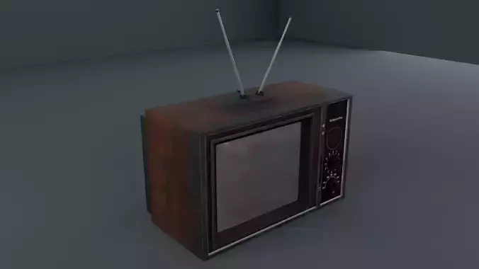 Retro TV  Low-poly 3D model Low-poly 3D model