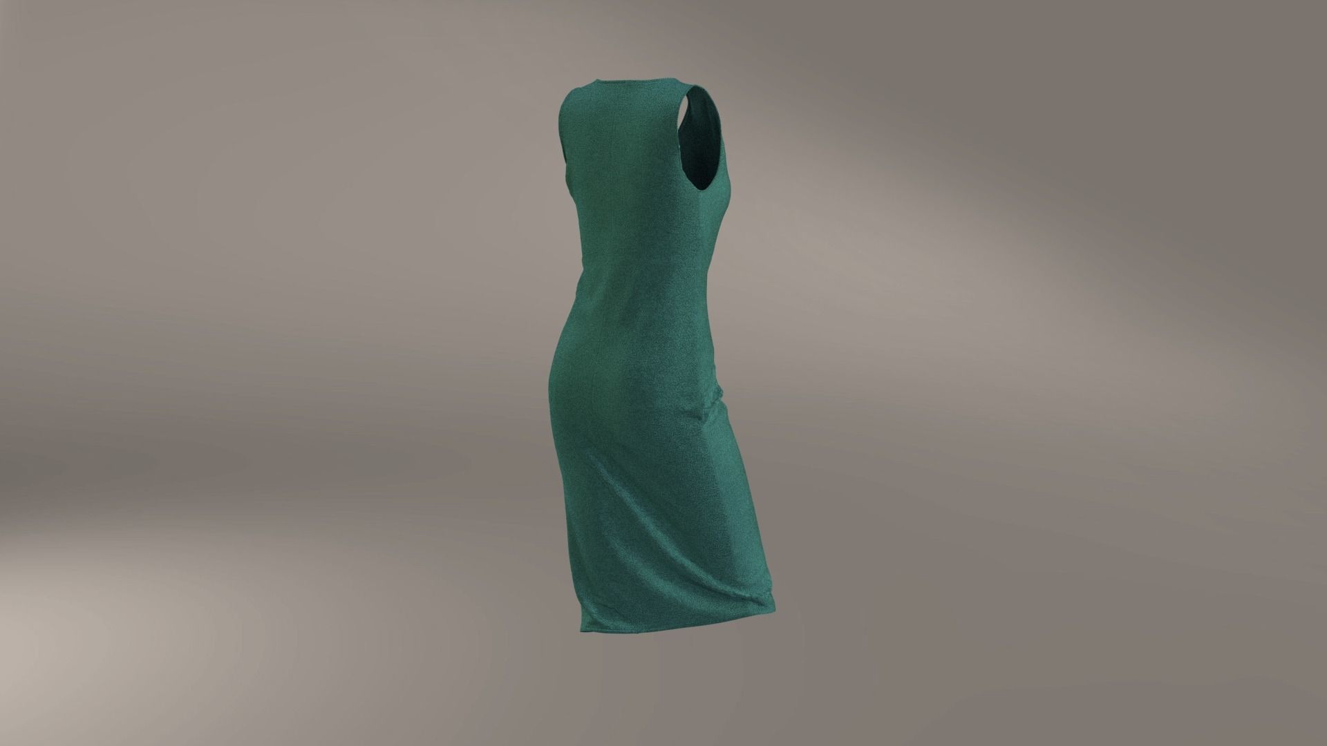 Cotton stretch velvet dress 3D model_5