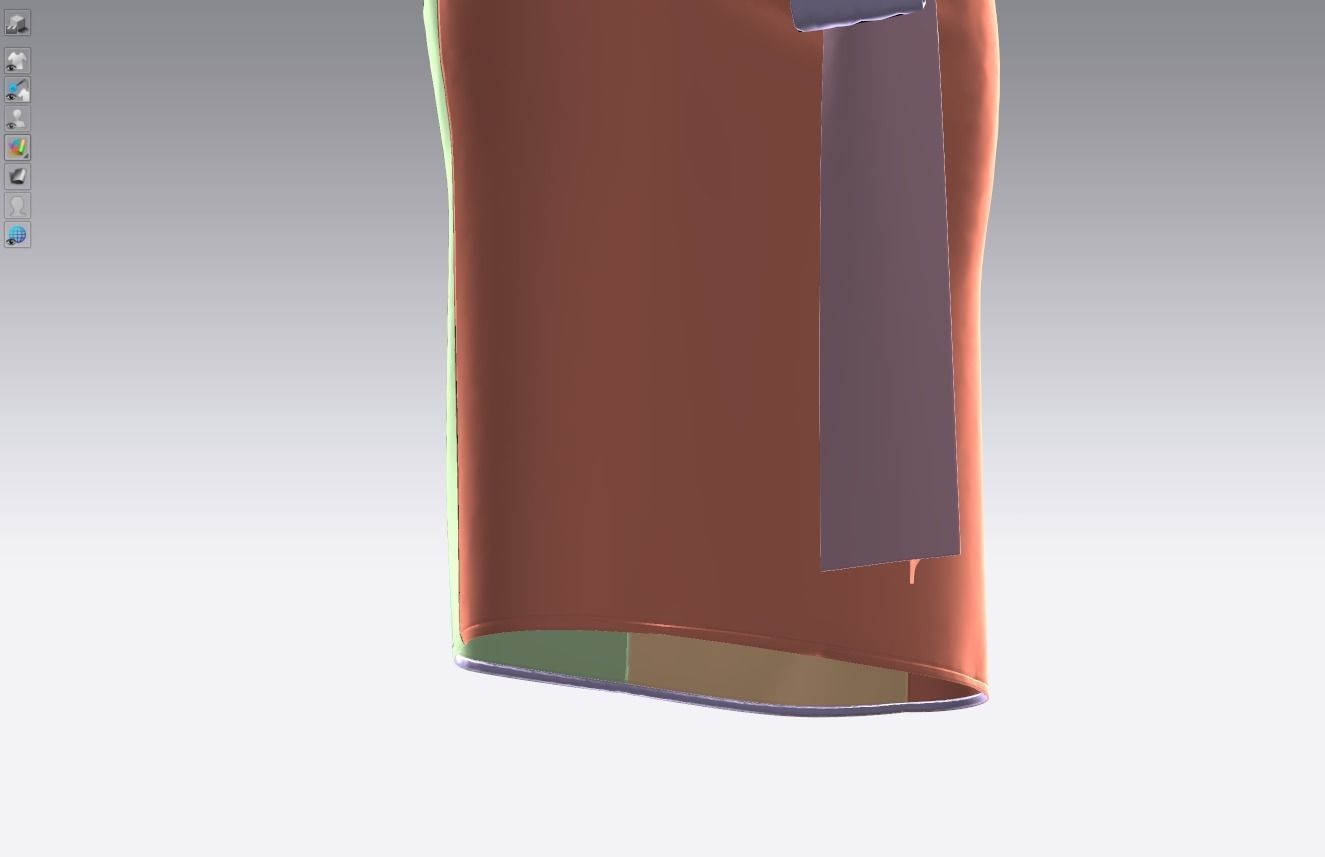 Cotton stretch velvet dress 3D model_22