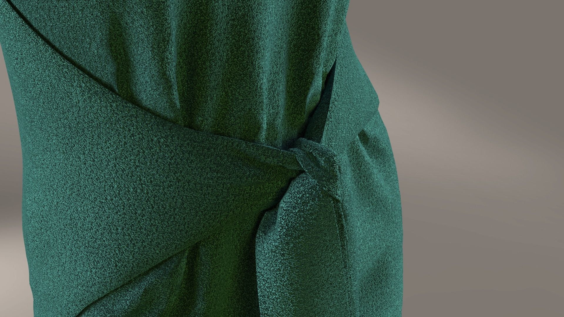 Cotton stretch velvet dress 3D model_6