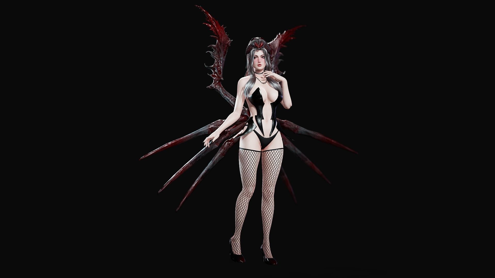 Spider Queen - Game Ready Low-poly 3D model_4