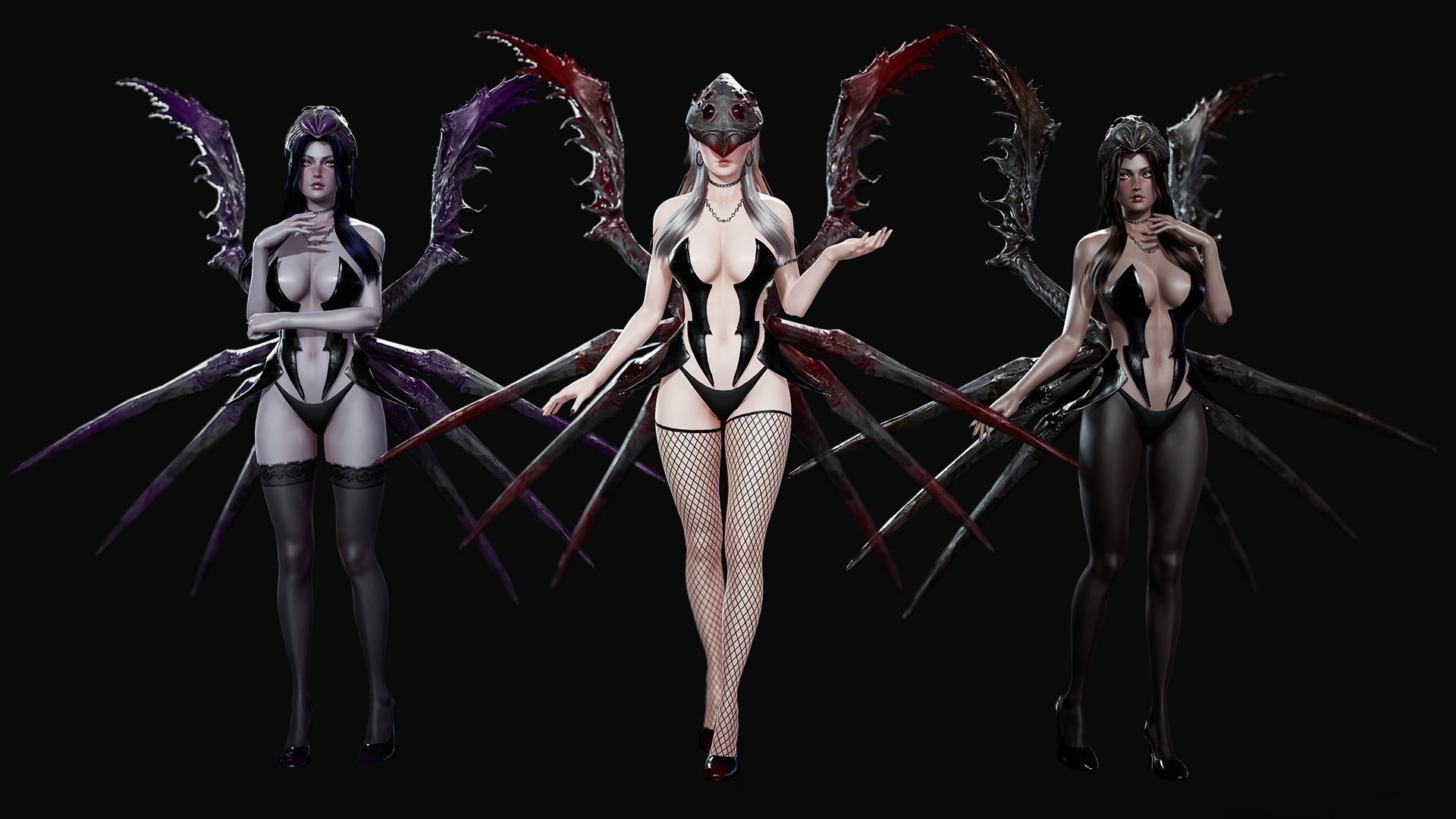 Spider Queen - Game Ready Low-poly 3D model_2