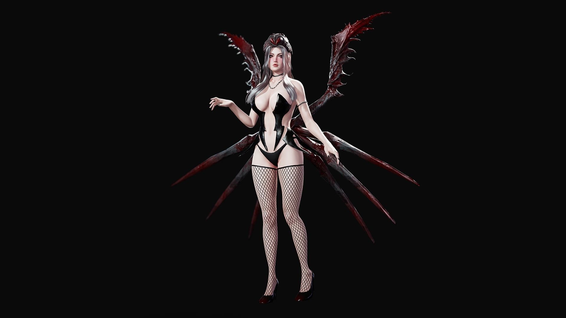 Spider Queen - Game Ready Low-poly 3D model_5