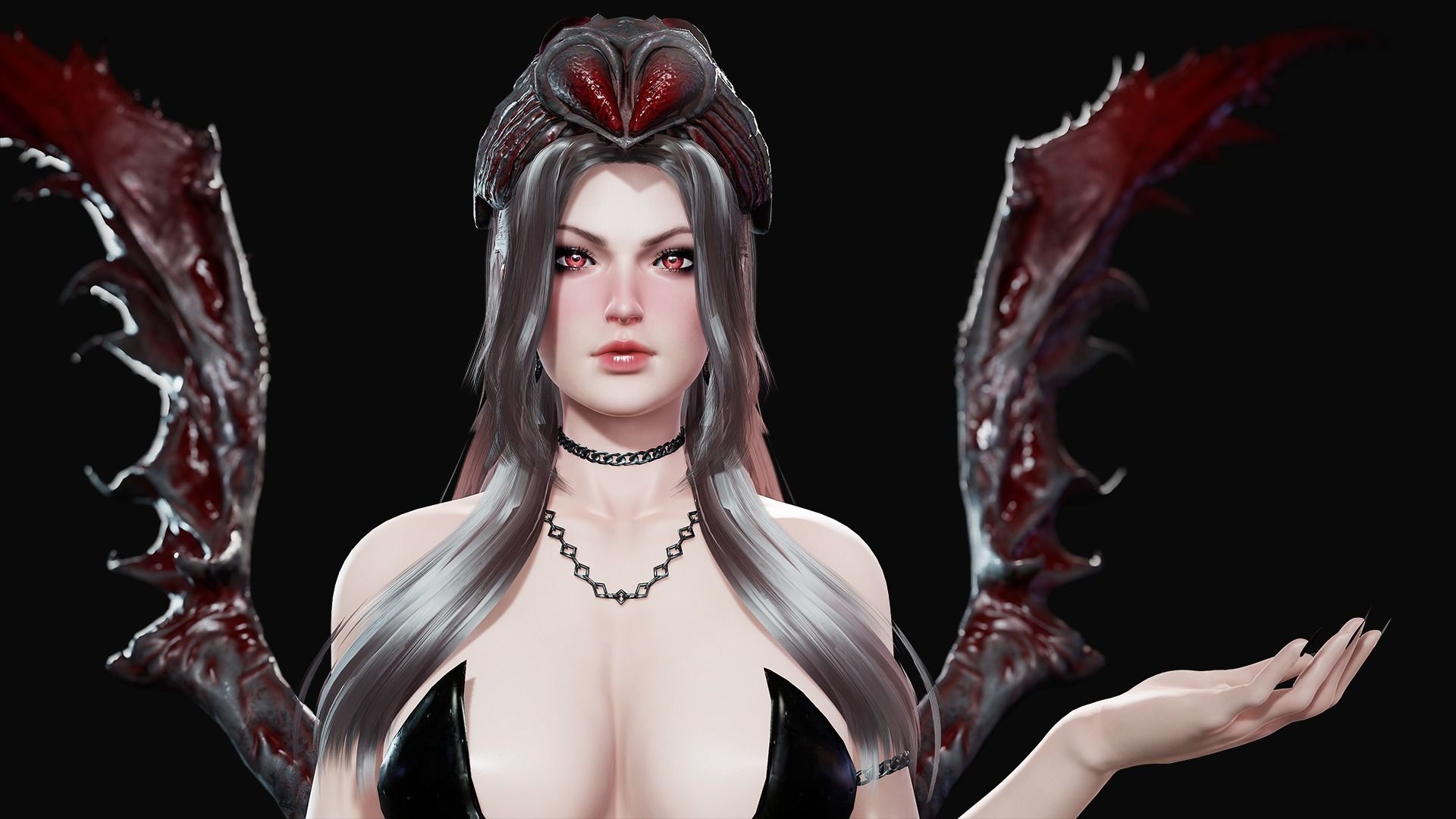 Spider Queen - Game Ready Low-poly 3D model_12