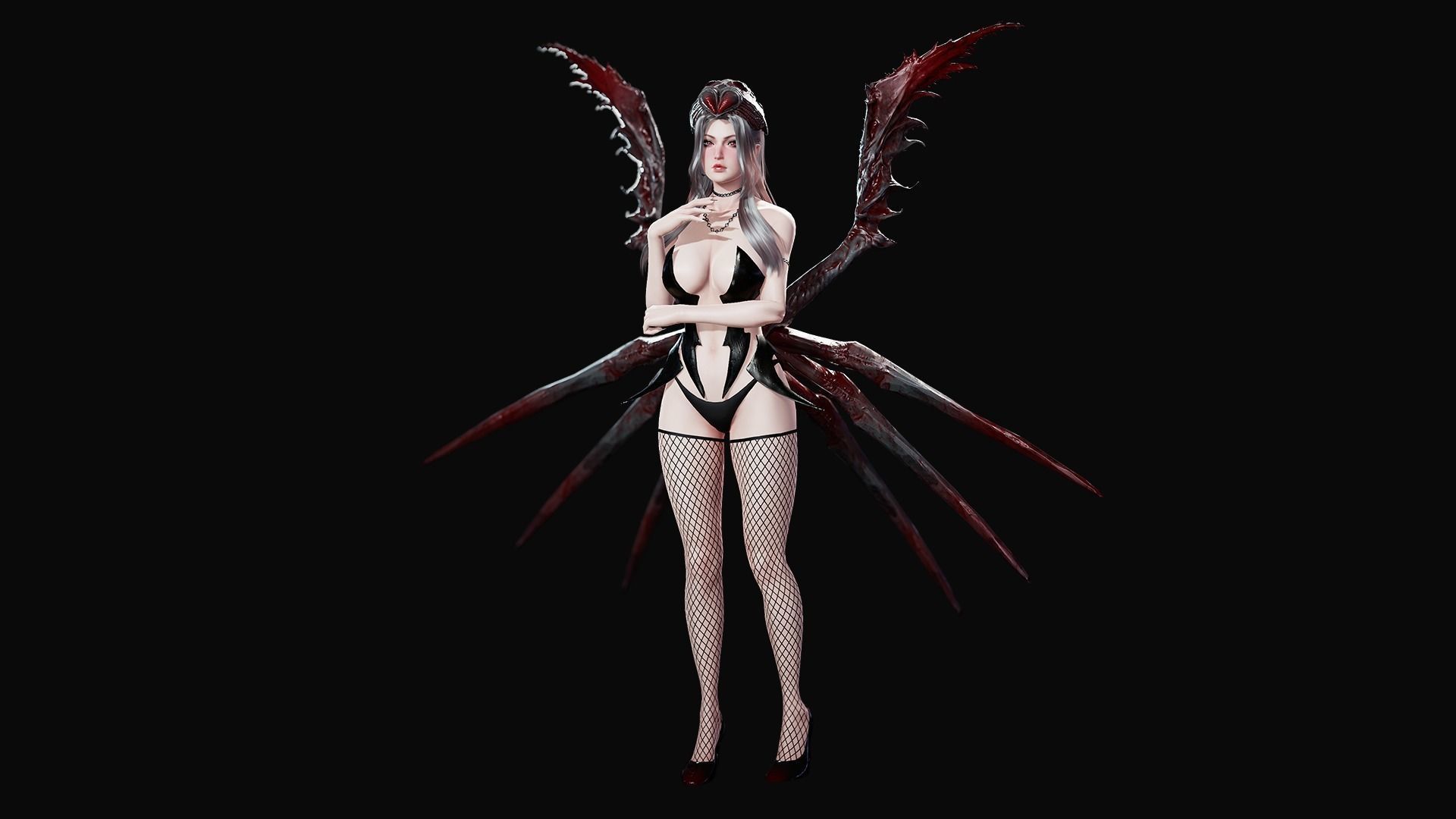 Spider Queen - Game Ready Low-poly 3D model_3