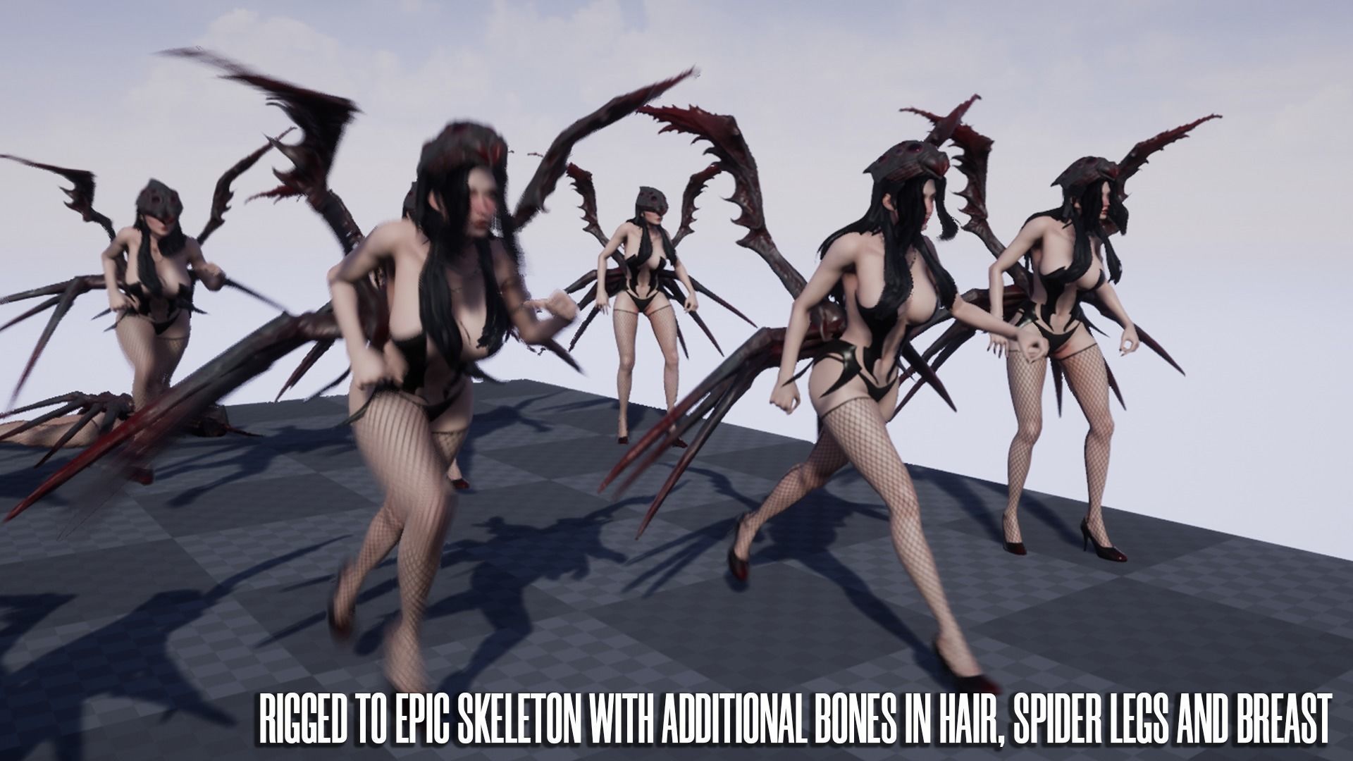 Spider Queen - Game Ready Low-poly 3D model_19